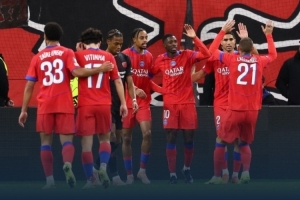 巴黎圣日耳曼在欧冠取得六连胜，追平队史欧冠连胜记录