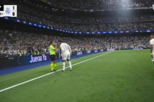 这次没越位！贝林厄姆助攻后找边裁说了些什么，边裁回应手势