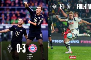 最残暴与最和气五大联赛唯2不败：拜仁8轮全胜亚特兰大8轮6平